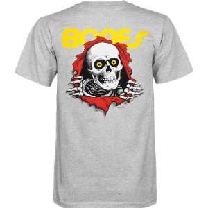  Powell Ripper Youth Small Grey Skate Kids T Shirts: Sports 