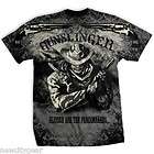 Ranger Up MMA Gunslinger Cowboy Shirt BLACK Size M  