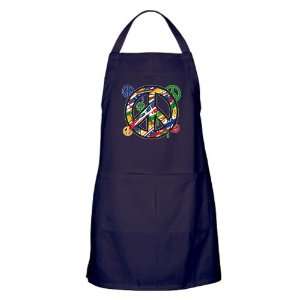    Apron (Dark) Peace Symbol Sign Dripping Paint: Everything Else