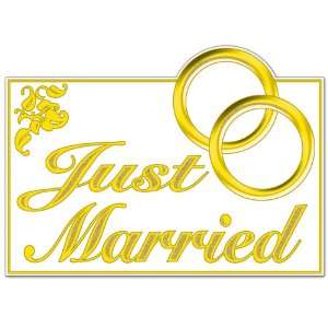  Glittered Just Married Sign Case Pack 108: Everything Else