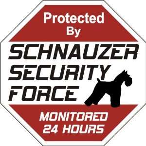    Schnauzer Dog Yard Sign Security Force Schnauzer Pet Supplies