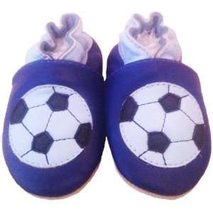  Tinys Soft Leather Baby Shoes   Football 0 6 Months: Baby