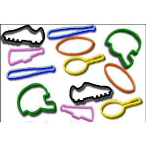   Sports Fun Shapes Rubber Band Bracelet (12 Pack) #25: Everything Else