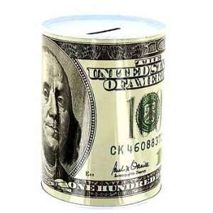  100 dollar bill tin money bank   Case of 24: Home 