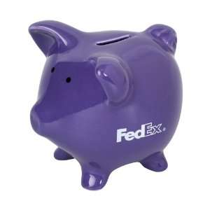   Express Purple Piggy FedEx Classic Ceramic Bank 