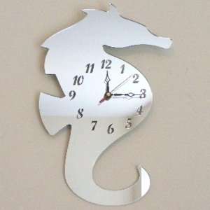  Seahorse Clock Mirror 40cm x 22cm