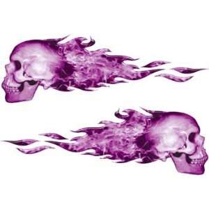  Inferno Skull Flames Purple: Automotive