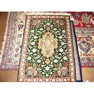  2x3 Hand Knotted qum Persian Rug   20x30: Home & Kitchen