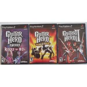 Guitar Hero PS2 3 Game Set: Guitar Hero Encore Rocks the 80s, Guitar 