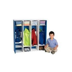  4 Section Locker Blue with Trays