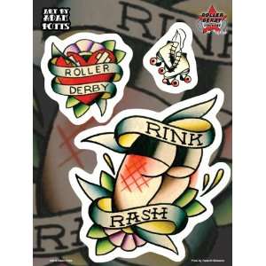    Roller Derby Rink Rash Sticker Pack by Adam Potts Automotive