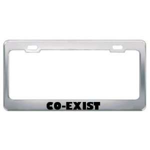  Co Exist Metal License Plate Frame Tag Holder: Automotive
