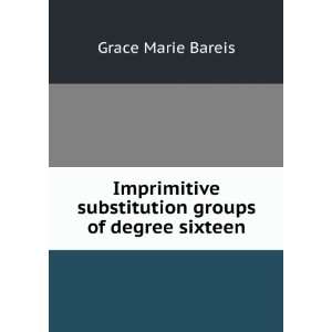   substitution groups of degree sixteen: Grace Marie Bareis: Books