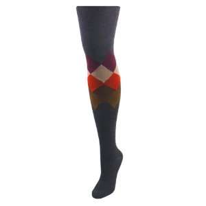  Charcoal Argyle Combo Tights: Baby