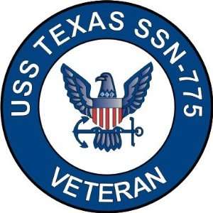  US Navy USS Texas SSN 775 Ship Veteran Decal Sticker 3.8 