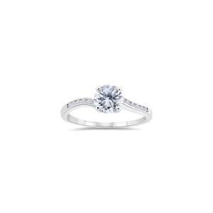  1.12 Cts Diamond Engagement Ring in 14K White Gold 4.5 