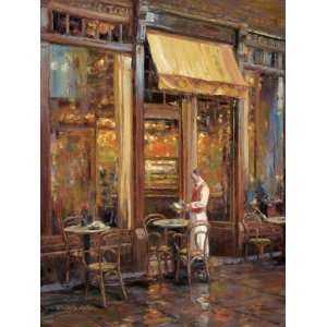   AC333371216 Liu Waiter in Cafe Canvas Giclee  12x16: Home & Kitchen