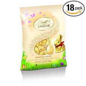 Lindt Lindor Mini Eggs White Chocolate, 3.5 Ounce (Pack of 18):  