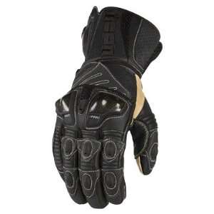   Long Motorcycle Gloves   Black Leather (Small 3301 1483) Automotive