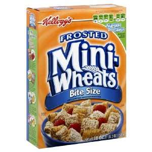 Mini wheats Cereal, Whole Grain Wheat, Frosted, Bite Size 18 Oz. (Pack 