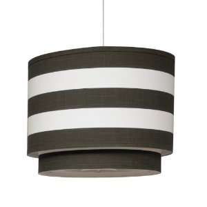  Oilo   Striped Brown Double Decker Cylinder Light: Home 