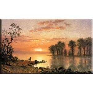  Sunset 16x9 Streched Canvas Art by Bierstadt, Albert: Home 