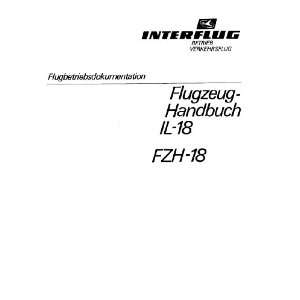  Illushin Il 18 Aircraft Flight Manual   1977 Illushin 