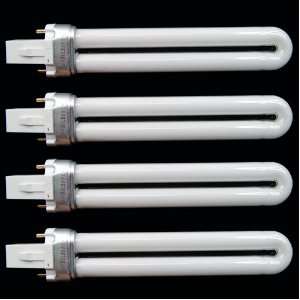  9w Uv Lamp Light Bulb Tube Gel Nail Art Dryer, Set of 4 