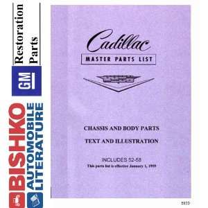  1954 1955 1956 1957 1958 CADILLAC Parts Book List CD 