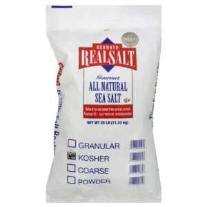 Real Salt Salt, Kosher, 25 Pound Grocery & Gourmet Food