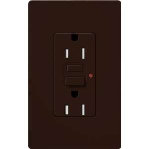 Lutron CAR 15 GFTRH BR, GFCI 15Amp GFCI Receptacle Receptacle, Brown