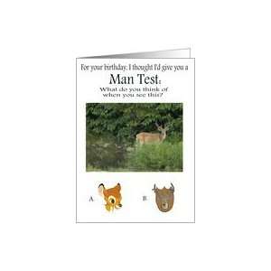  Happy Birthday Funny Humor Man Test Paper Greeting Card 