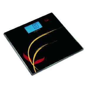   NYBF Digital Bathroom Scale, Brush Flower Sense On, 400 Pound Capacity