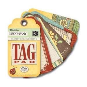 Company Wild Saffron Die Cut Journal/Tag Pad 24 Tags 2 Each/12 Designs 