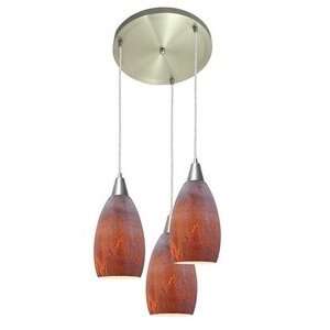 Access Lighting 52512 BS/AZT Inari Silk   Three Light Inari SilkGlass 