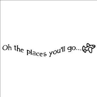 Oh the places youll go 6 x 41 Vinyl Lettering Quotes Decor Sticky 