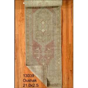  2x21 Hand Knotted Oushak Turkey Rug   25x210