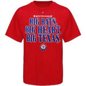   Rangers 2011 MLB Postseason Big Texas T Shirt   Red: Sports & Outdoors