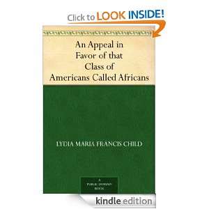 An Appeal in Favor of that Class of Americans Called Africans Lydia 