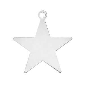   Silver Stamping Blank Star Pendant 25mm (1) Arts, Crafts & Sewing