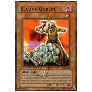   Second Goblin / Single YuGiOh! Card in Protective Sleeve: Toys & Games