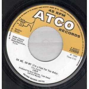  OH ME OH MY 7 INCH (7 VINYL 45) UK ATCO 1969 LULU Music