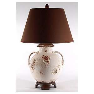  Vietri White Handled Italian Pottery Table Lamp: Home 