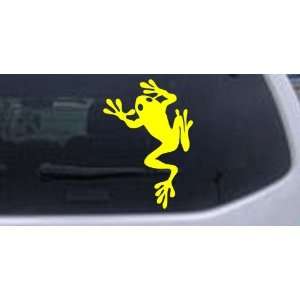 Yellow 10in X 14.3in    Frog Animals Car Window Wall Laptop Decal 