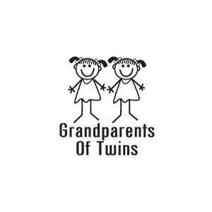  Grandparents of Twins Window Decal   Girl/Girl: Automotive
