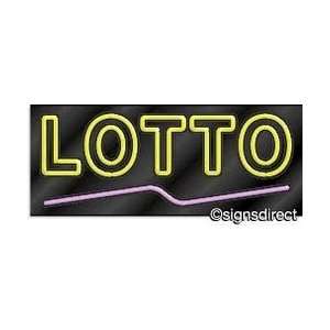  Lotto Neon Sign, Background Material=Clear Plexiglass 
