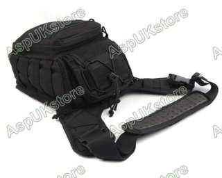 Molle Tactical Shoulder Strap Bag Backpack   Black G  