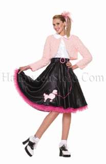 50s Sweetheart Adult Costume includes Shrug Jacket, Blouse, Poodle 