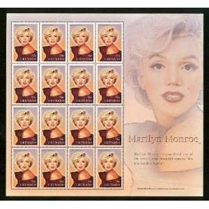   Marilyn Monroe   Sheet of 16 Rare Stamps Grenada 3443: Everything Else