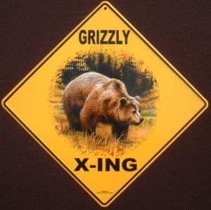 GRIZZLY X ING Sign picture decor hunting painting  